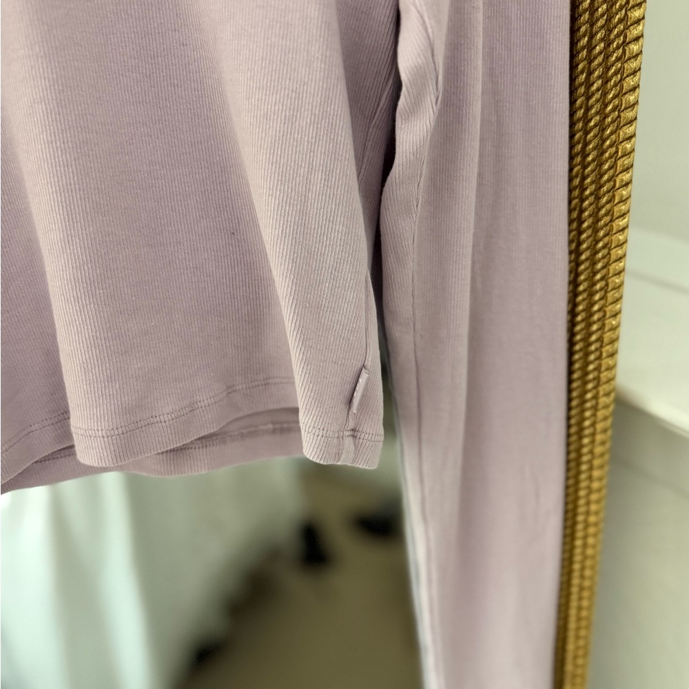 TNA Lavender Cropped Long-Sleeve Crewneck Top - Picture 4 of 12
